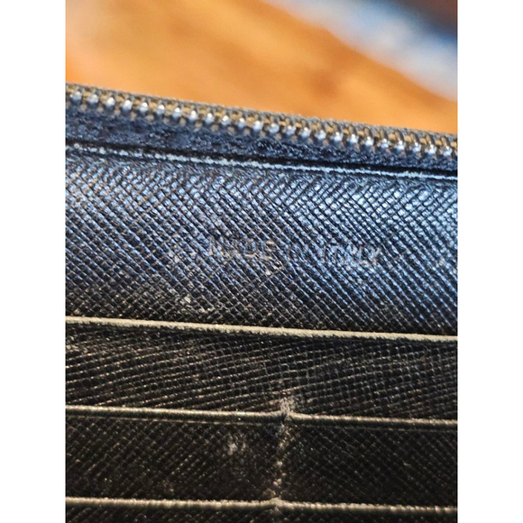 Prada Vintage Saffiano Leather Continental Zip Around Wallet w/Replaced Zip Pull - Picture 15 of 16